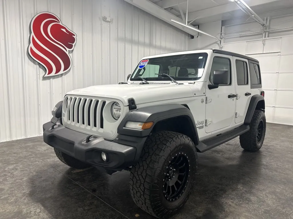 White 2020 Jeep Wrangler Unlimited Sport S for sale in Evansville, IN