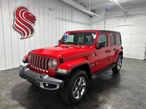 Red 2018 Jeep Wrangler Unlimited Sahara for sale in Evansville, IN