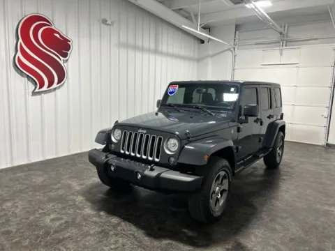 Gray 2017 Jeep Wrangler Unlimited Sahara for sale in Evansville, IN