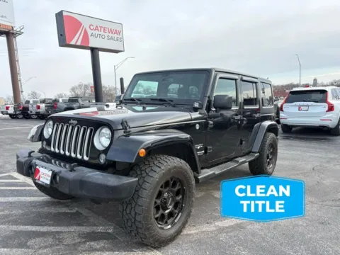 Black 2017 Jeep Wrangler Unlimited Sahara Sport Utility 4D for sale in Omaha, NE