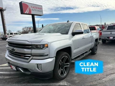 Silver 2018 Chevrolet Silverado 1500 Crew Cab Z71 LTZ Pickup 4D 5 3/4 ft for sale in Omaha, NE