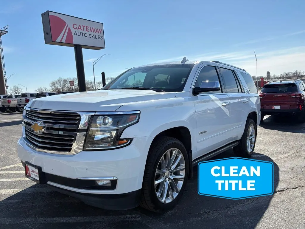 White 2019 Chevrolet Tahoe Premier Sport Utility 4D for sale in Omaha, NE