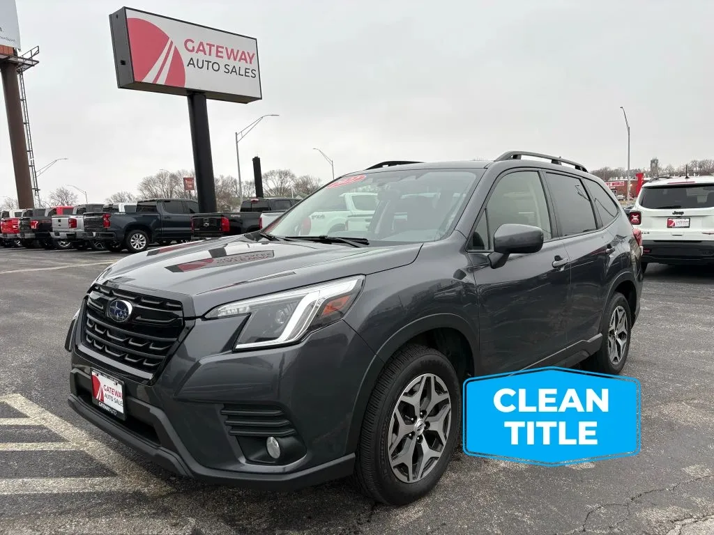 Gray 2022 Subaru Forester Premium Sport Utility 4D for sale in Omaha, NE