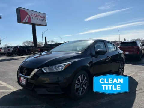 Black 2021 Nissan Versa SV Sedan 4D for sale in Omaha, NE