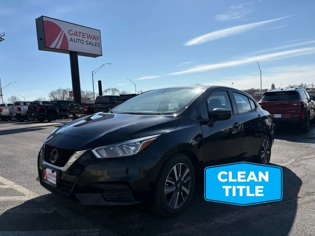 Black 2021 Nissan Versa SV Sedan 4D for sale in Omaha, NE