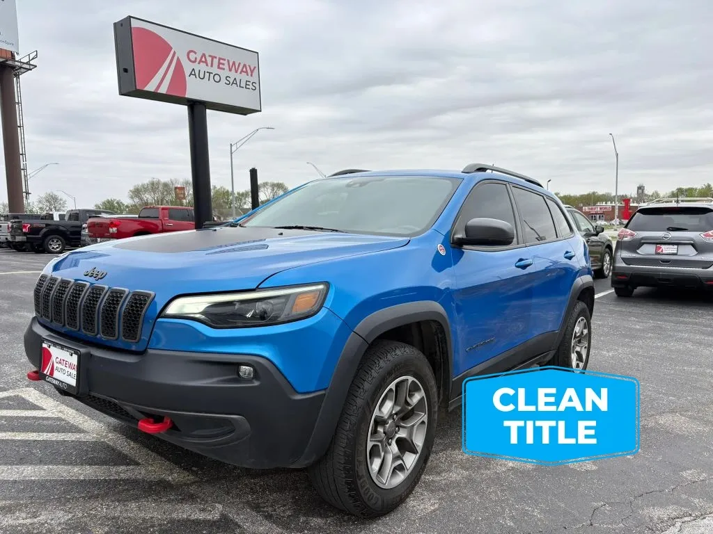 Blue 2021 Jeep Cherokee TrailHawk Sport Utility 4D for sale in Omaha, NE