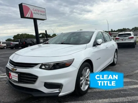 White 2017 Chevrolet Malibu LT Sedan 4D for sale in Omaha, NE