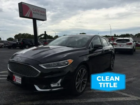 Black 2019 Ford Fusion Titanium Sedan 4D for sale in Omaha, NE