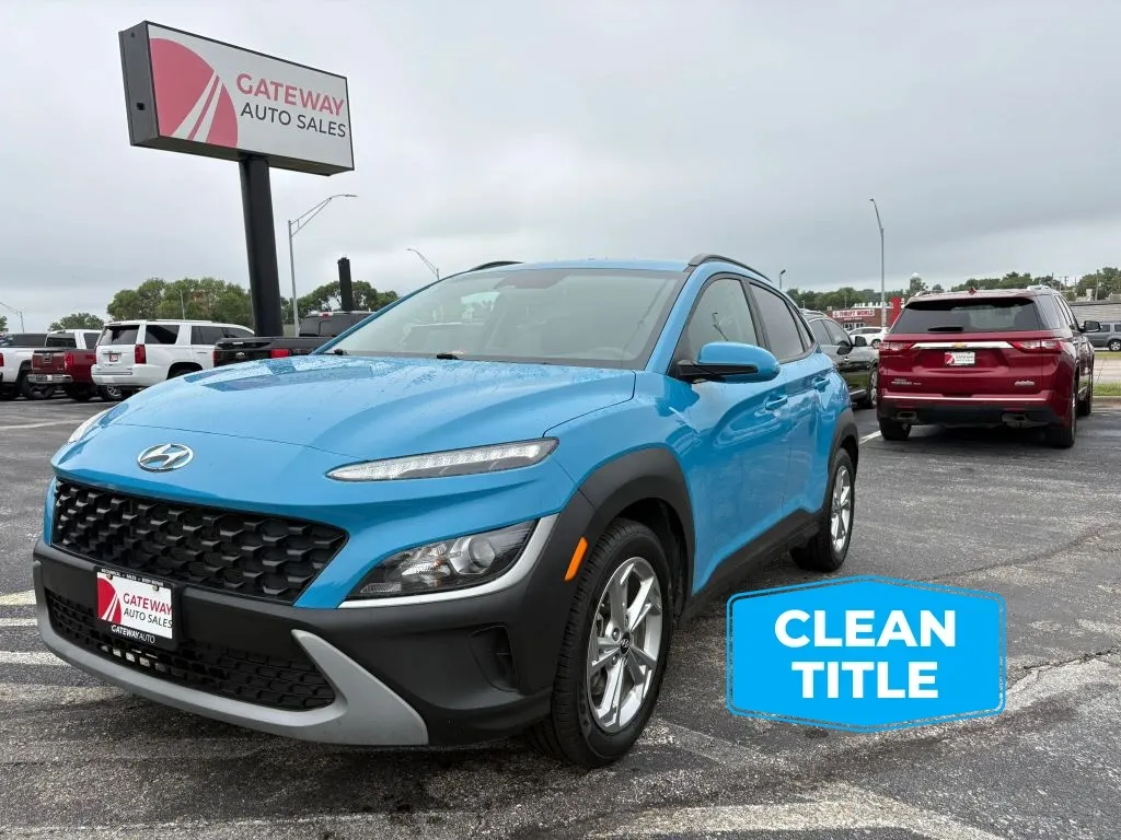 Blue 2023 Hyundai Kona SEL Sport Utility 4D for sale in Omaha, NE