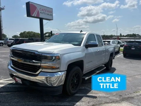 Silver 2016 Chevrolet Silverado 1500 Double Cab LT Pickup 4D 6 1/2 ft for sale in Omaha, NE