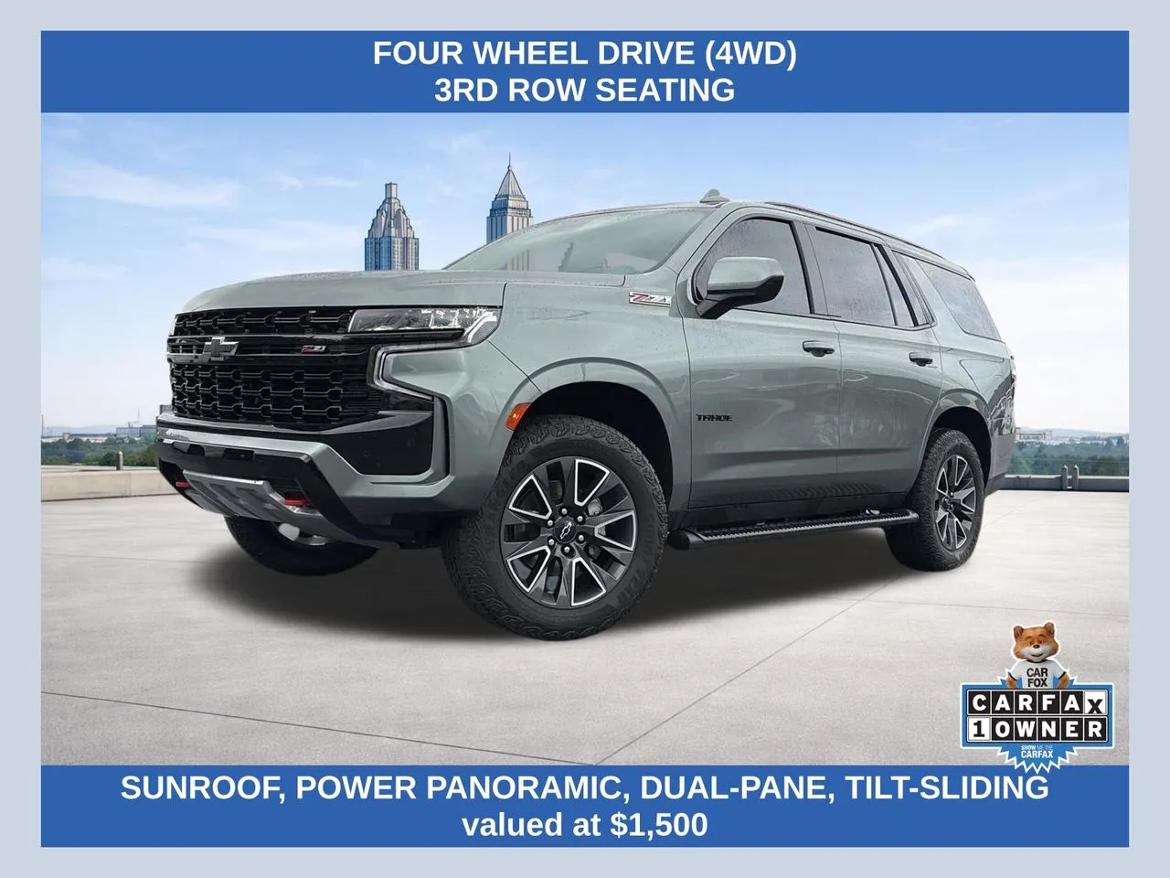 Silver 2023 Chevrolet Tahoe Z71 for sale in Lithia Springs, GA