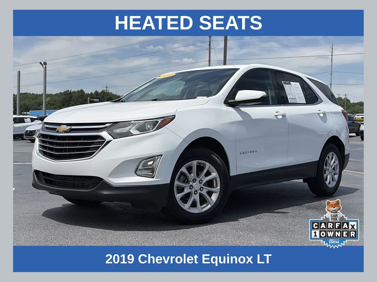 White 2019 Chevrolet Equinox LT for sale in Lithia Springs, GA