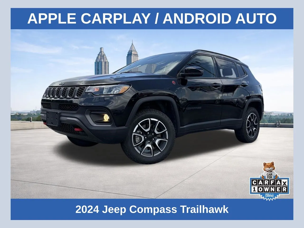 Black 2024 Jeep Compass Trailhawk for sale in Lithia Springs, GA