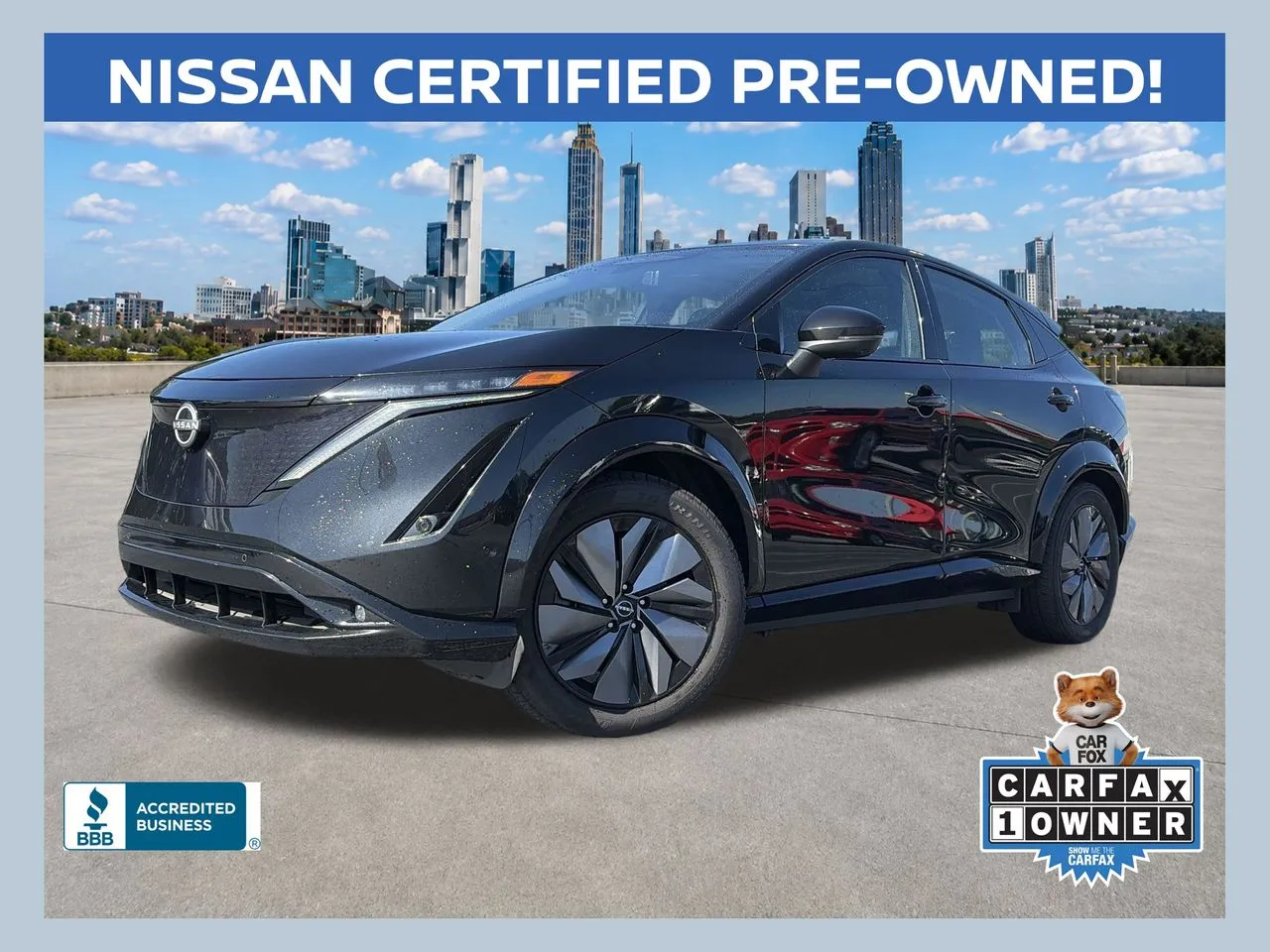 Black 2023 Nissan Ariya PLATINUM+ e-4ORCE for sale in Lithia Springs, GA