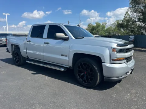 Silver 2018 CHEVROLET SILVERADO 1500 CUSTOM for sale in Lubbock, TX