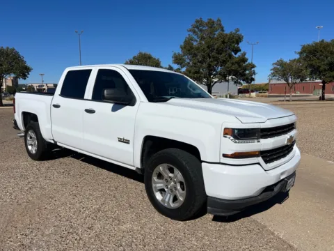 White 2018 CHEVROLET SILVERADO 1500 CUSTOM for sale in Lubbock, TX
