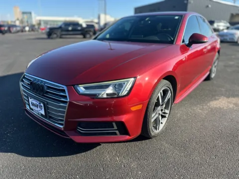 Red 2018 AUDI A4 PREMIUM PLUS for sale in Lubbock, TX
