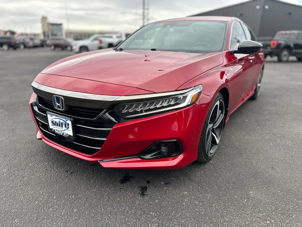 Red 2022 HONDA ACCORD HYBRID SPORT for sale in Lubbock, TX