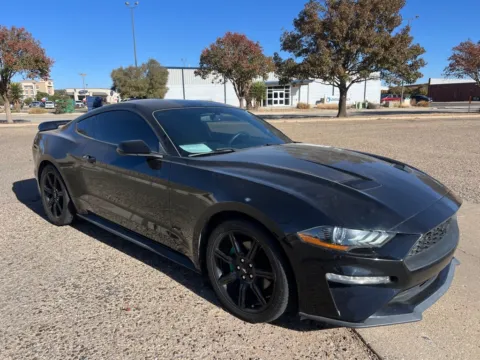 Black 2018 FORD MUSTANG ECOBOOST for sale in Lubbock, TX