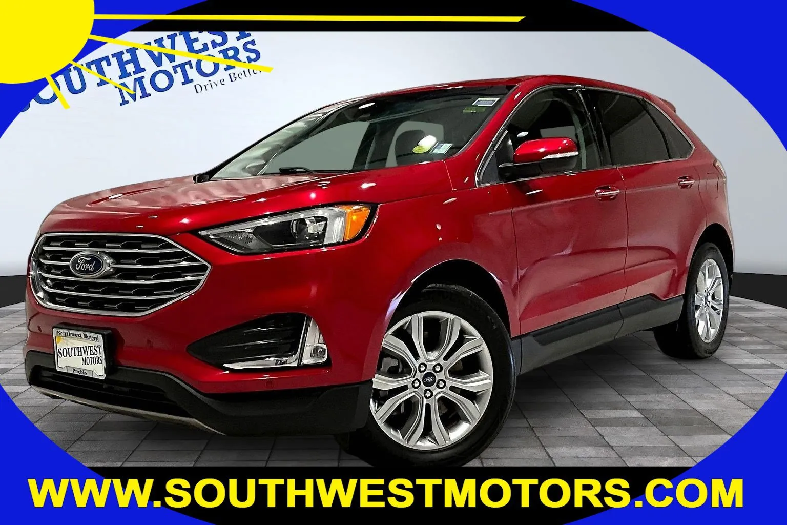 Red 2022 Ford Edge Titanium for sale in Pueblo, CO