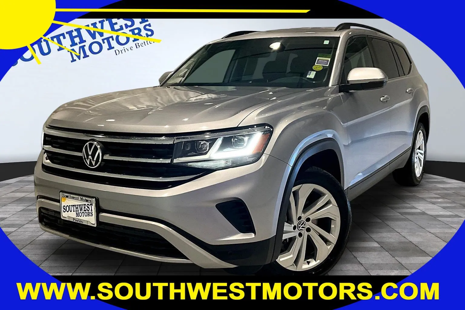 Silver 2022 Volkswagen Atlas 3.6L V6 SE w/Technology for sale in Pueblo, CO