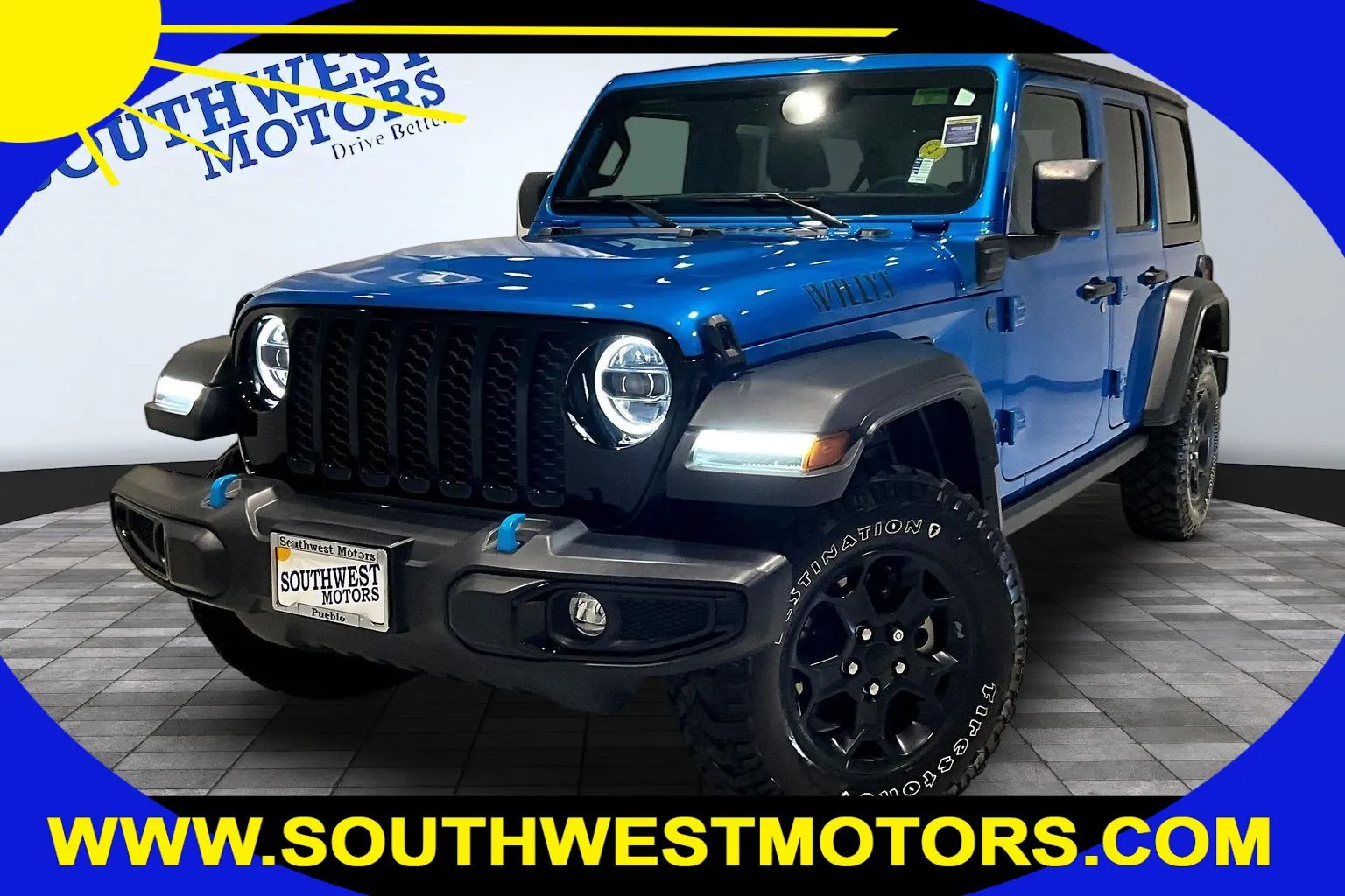 Blue 2023 Jeep Wrangler 4xe Willys for sale in Pueblo, CO