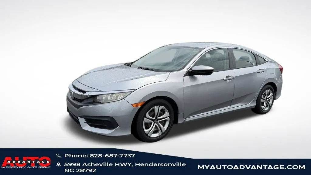 Silver 2017 Honda Civic LX for sale in Hendersonville, NC