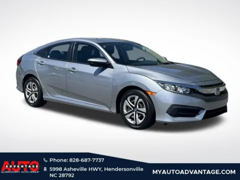 Silver 2017 Honda Civic LX for sale in Hendersonville, NC