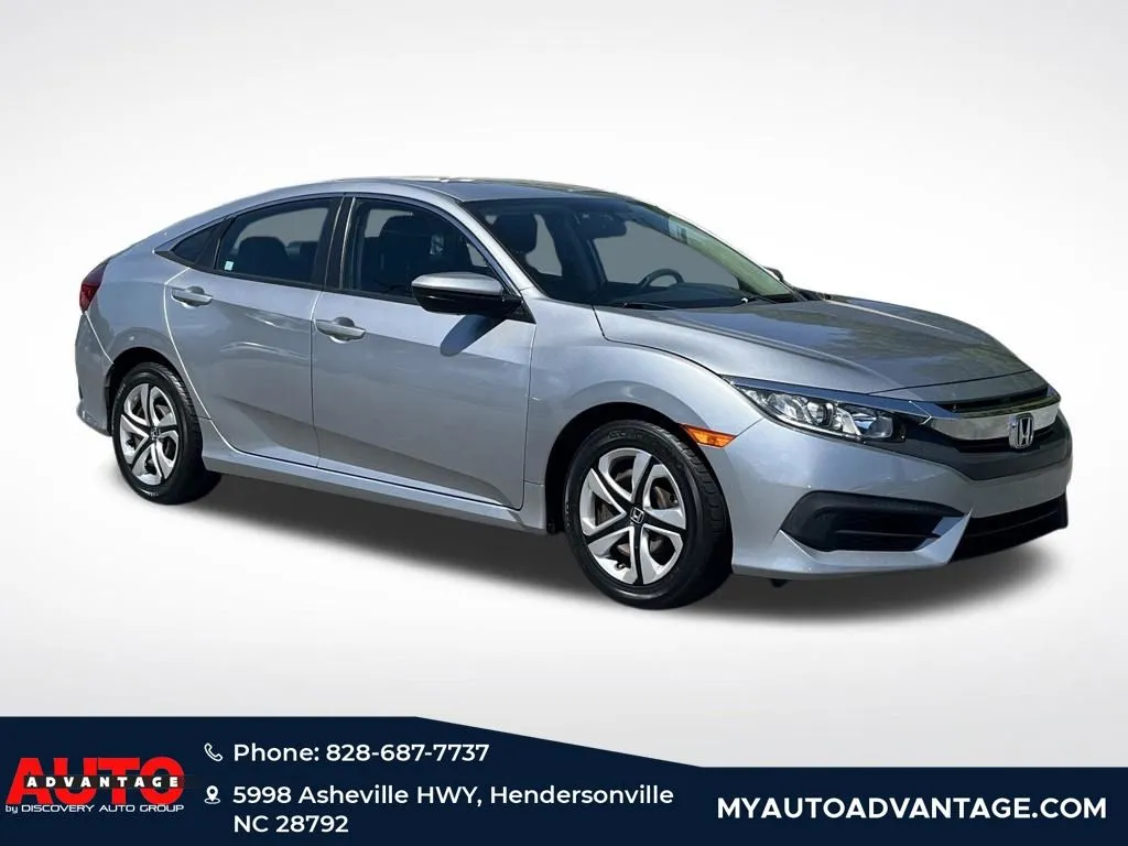 Silver 2017 Honda Civic LX for sale in Hendersonville, NC
