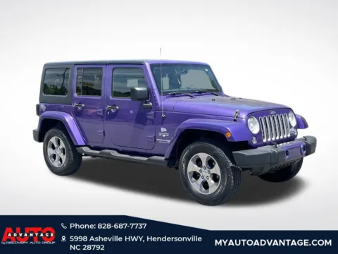 Purple 2018 Jeep Wrangler JK Unlimited Sahara for sale in Hendersonville, NC