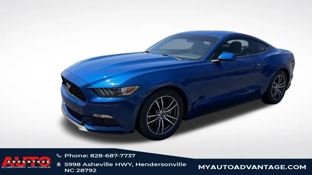 Blue 2017 Ford Mustang EcoBoost Premium for sale in Hendersonville, NC