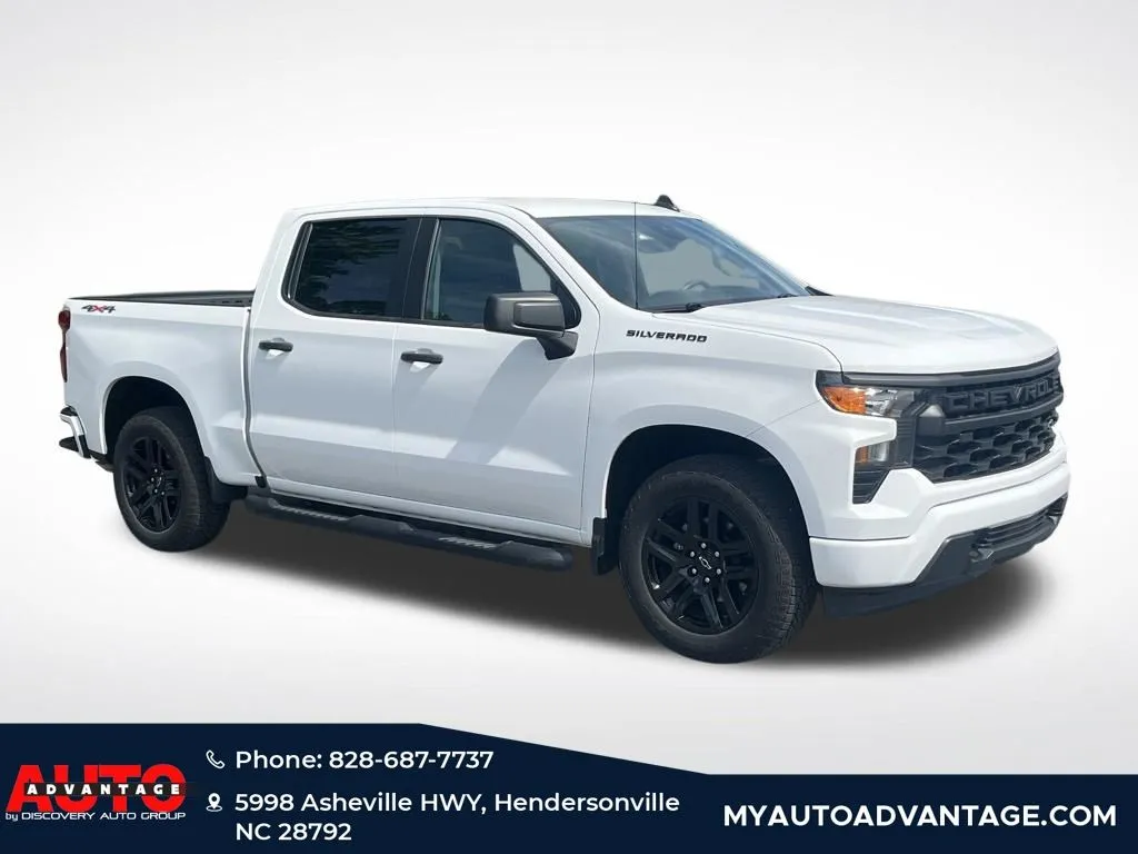 White 2024 Chevrolet Silverado 1500 Custom for sale in Hendersonville, NC