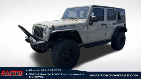Beige 2017 Jeep Wrangler Unlimited Rubicon for sale in Hendersonville, NC