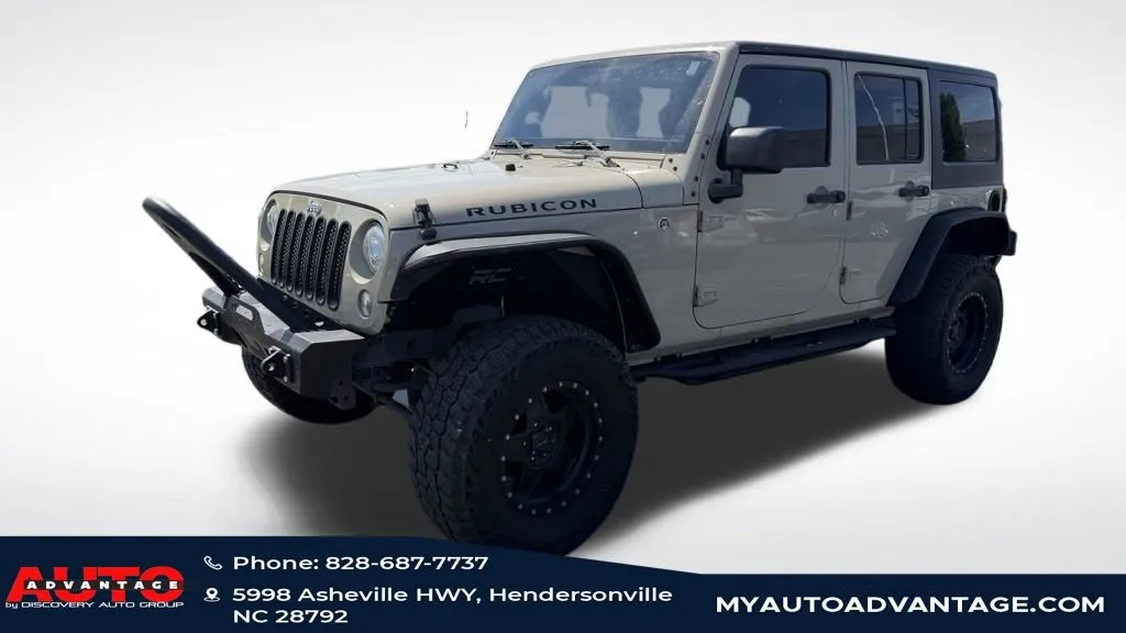 Beige 2017 Jeep Wrangler Unlimited Rubicon for sale in Hendersonville, NC
