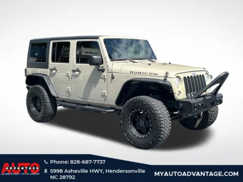 Beige 2017 Jeep Wrangler Unlimited Rubicon for sale in Hendersonville, NC