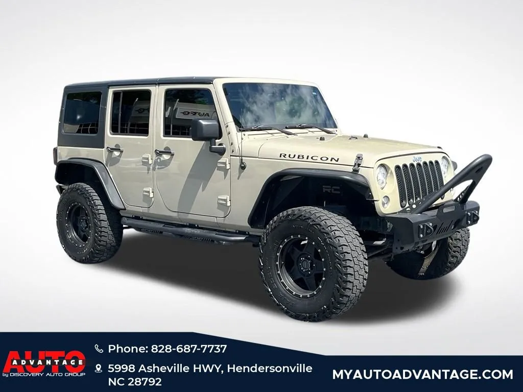 Beige 2017 Jeep Wrangler Unlimited Rubicon for sale in Hendersonville, NC