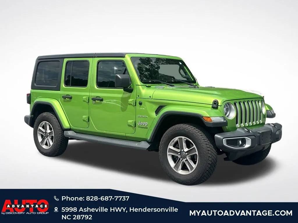 Green 2019 Jeep Wrangler Unlimited Sahara for sale in Hendersonville, NC