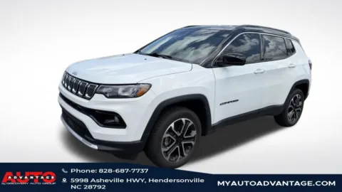 White 2022 Jeep Compass Limited for sale in Hendersonville, NC