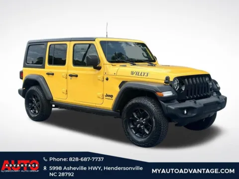 Yellow 2020 Jeep Wrangler Unlimited Sport for sale in Hendersonville, NC
