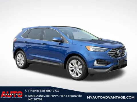 Blue 2021 Ford Edge Titanium for sale in Hendersonville, NC