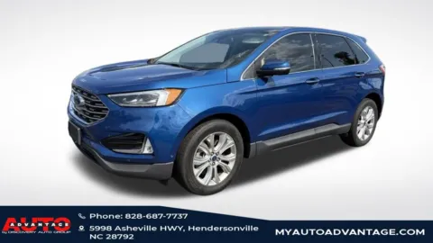 Blue 2021 Ford Edge Titanium for sale in Hendersonville, NC