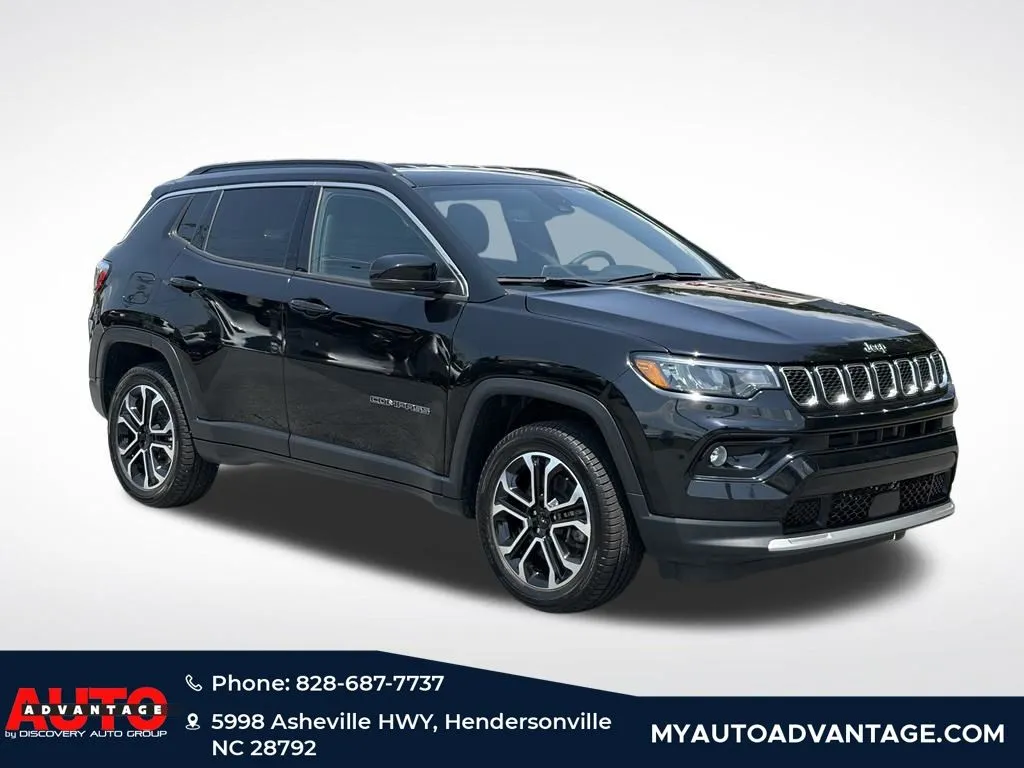 Black 2023 Jeep Compass Limited for sale in Hendersonville, NC