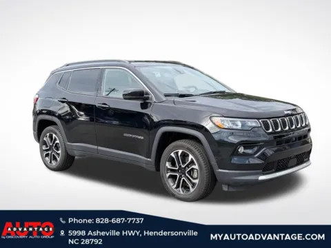 Black 2023 Jeep Compass Limited for sale in Hendersonville, NC