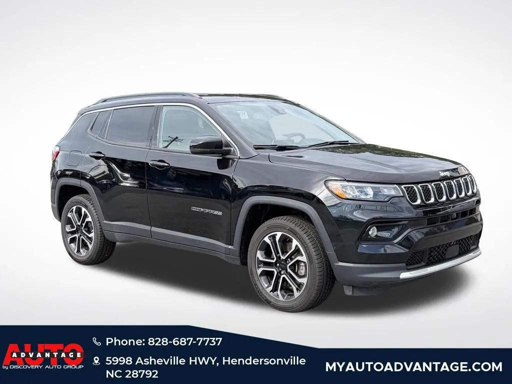 Black 2023 Jeep Compass Limited for sale in Hendersonville, NC