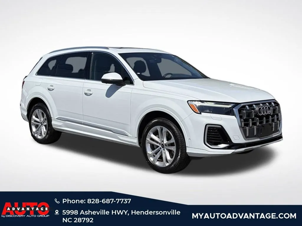 White 2025 Audi Q7 55 Premium Plus ONE OWNER Pano Roof for sale in Hendersonville, NC