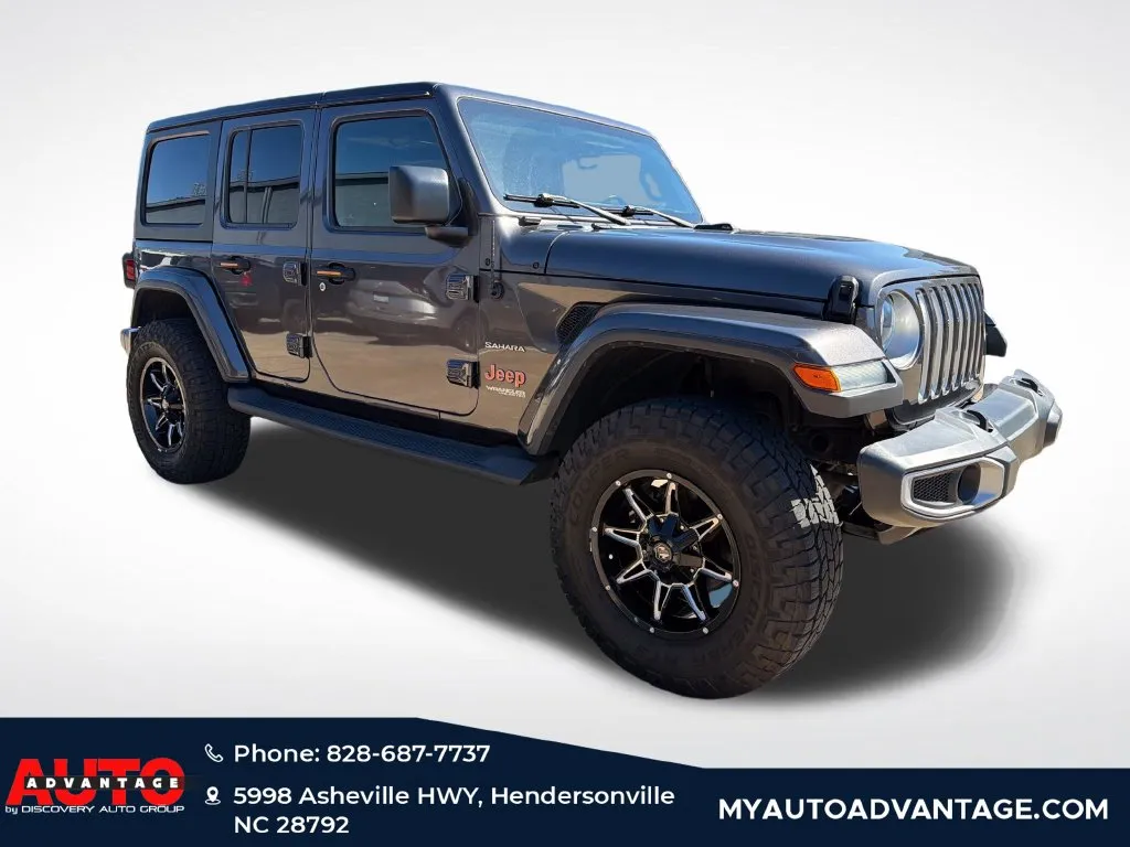 Gray 2020 Jeep Wrangler Unlimited Sahara for sale in Hendersonville, NC