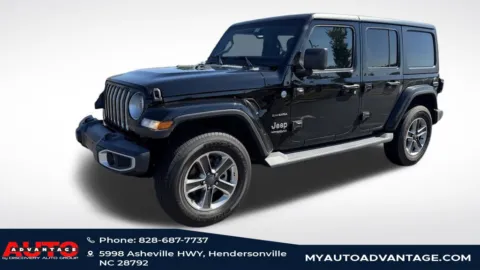 Black 2019 Jeep Wrangler Unlimited Sahara for sale in Hendersonville, NC