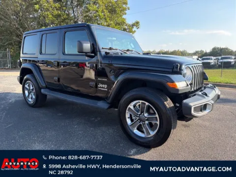 Black 2019 Jeep Wrangler Unlimited Sahara for sale in Hendersonville, NC