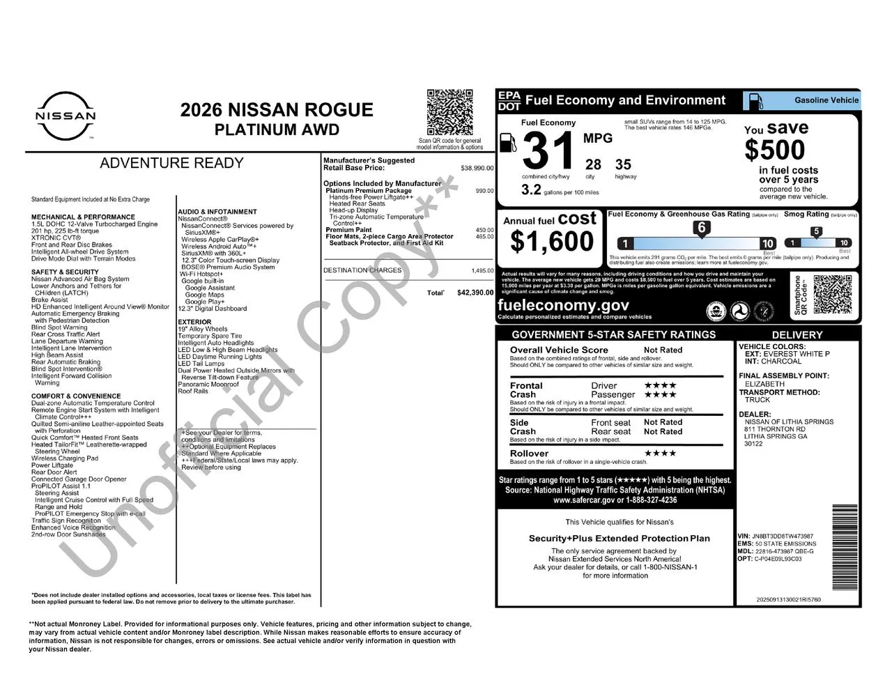 2026 Nissan Rogue Platinum - Photo 33