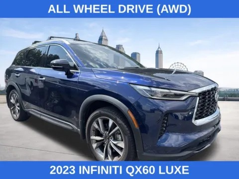 Blue 2023 INFINITI QX60 LUXE for sale in Morrow, GA